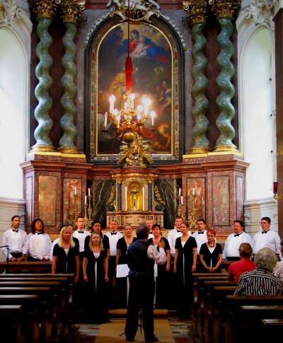 As part of their European tour this summer, the College of Southern Maryland's Chamber Choir performed at St. Erhard's Roman Catholic Church in Salzburg, Austria.