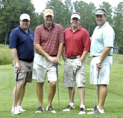 The Primary Residential Mortgage team won first place for the second consecutive year at the CSM Foundation’s 16th Annual Golf Classic. Team members are from left Eric Grainger, Warren Teets, Dave Ashton and Kirk Smith.