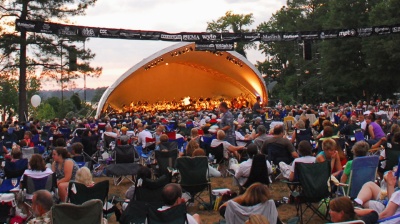 Spectators enjoy an outdoor concert on the grounds of the St. Mary's College of Maryland. This year's River Concert Series opens on Friday, June 13.