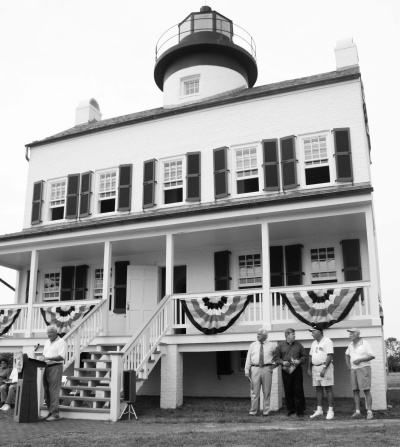 The original Blackistone Lighthouse was built in 1851 and stayed in use until 1932. This reconstruction was done from the original drawings by local contractors, either working for free or at a reduced cost. (Photo: Andrea Shiell)