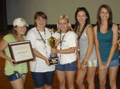 Members of the Chopticon High School yearbook staff display their 'Best in Show' award. Pictured from left: Amanda Corbin, Lauren Diggs, Lindsey Gagnon, Shelby Taylor, and Nicole Cullins. Not pictured: Shannon Hammerlund and Megan Palmer.