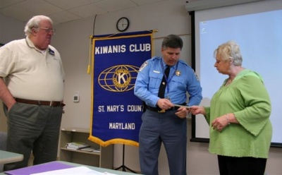 From left: Bob Owen (Kiwanis President), Sheriff Cameron, and Mary Lynn Whetstine (Kiwanis Treasurer). (Submitted photo)