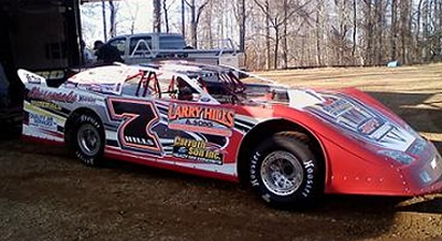 RacingForTheWin.com File Photo of Darryl Hill's Ford Fusion Super Late Model in the pit area at Potomac Speedway.