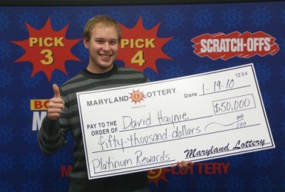 David Haynie, of Solomons Island, recently won $50,000 from the Maryland State Lottery. (Photo: Maryland Lottery)
