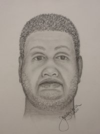 Composite drawing of one of the suspects involved in the Feb 5, 2010 Bank Robbery in Charlotte Hall, Md.