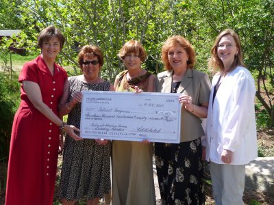 Pictured from left: Kendra Logan, Calvert Hospice Interim Director; Adele MacQuire, Calvert Garden Club Immediate Past President; Nancy Thompson, Calvert Garden Club President; Mary Somolinski, Calvert Garden Club Board Member; Tiffany Gaines, Hospice House Manager. (Submitted photo)
