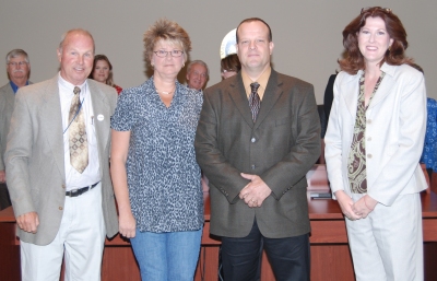 Pictured from left to right: St. Mary's County Commissioner President Jack Russell, Jo Anne Alexander, David Alexander and Susan Erichsen, Commission for Persons with Disabilities. (Submitted photo)