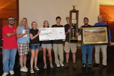 (Left to Right) Guy Barbato- Advisor, Kim Egbert- Advisor, Rachel Henn, Joanna Lewis, CJ Culpepper, Rob Lewis, Danny Hines, Royden Powell– Assistant Secretary, Office of Resource Conservation, Maryland Department of Agriculture. (Submitted photo)