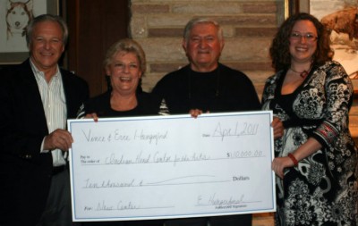 From left: Mike Besche, Campaign Committee Chair; Evelyn Hungerford, Chair of the Board of Directors; Vince Hungerford; & Chani Adams, Executive Director. (Submitted photo)