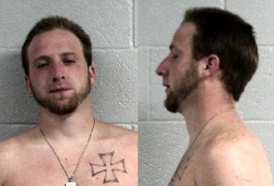 Police subdued Kristopher Hines, 23, of Dunkirk, using a chemical gas and a taser gun after they say he threatened officers who were at his residence to arrest him on three warrants. (Arrest photos)