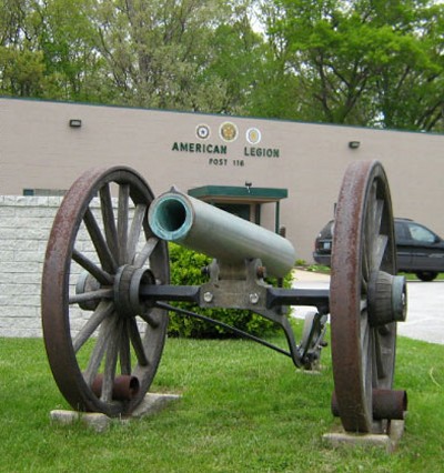 Oyster Cannon used on the Chesapeake Bay during the “oyster wars” of the 19th century. Shown on display in front of American Legion Post 116 in Reisterstown. (Photo courtesy Md. DNR)