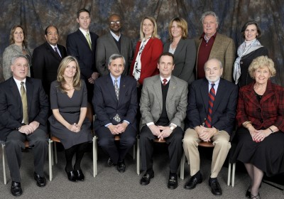 Serving on the foundation board are, front from left, Ted Harwood (Board of Trustee Liaison), Michelle Aughinbaugh, CSM President Dr. Brad Gottfried, Chair Jay Lilly, St. Clair Tweedie and Ruth Ann Ferrell; back row, from left, CSM Vice President of Advancement Michelle Goodwin, Steve Proctor, Eric Bailey, Al Leandre, Jenny Wamsley, Chris Rush, Andrew Ziencik Jr. and Robinette Ross. Not pictured, Immediate Past Chair Greg Cockerham, Rick Tepel, Glen Ives, Elfreda Mathis, Paula Martino and Vickie Milburn.