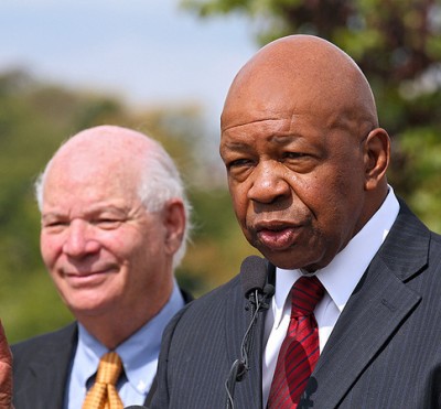 Rep. Elijah Cummings (D), on right, pictured with U.S. Senator Ben Cardin (D) says "watchdog group" Election Integrity Maryland may be more about illegal voter suppression than voting integrity. (Photo: Rep. Elijah Cummings' official Flickr site)