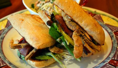 One version of the sandwich, the "Soft-Shell Crab Po'Boy," at Miss Shirley's Cafe in Annapolis. (Photo: Sarah Tincher)