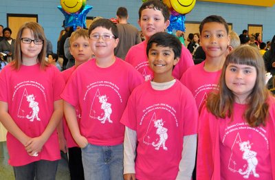 Pictured is a team from Dr. James Craik Elementary School who won first place among 21 competing fourth-grade teams in the Elementary Math Challenge held April 26. From left, front row, are students Eileen Browning, Tanner Broadwater, Param Jhala and Hannah Krauel. Back row, from left, are Jason Haley, Rico Harley and Sky Pemberton.