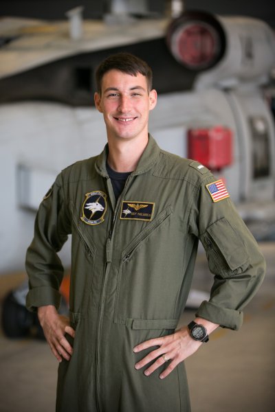 Lt. Junior Grade Andy “Pags” Pagliarulo is a naval aviator with the “Wolf Pack” of Helicopter Maritime Strike Squadron 75.