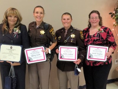 From Left to Right: Director Susie Rice, Pfc. Tiffany Smith, Pfc. Katie Goddard and Ms. Sarah Vaughan.