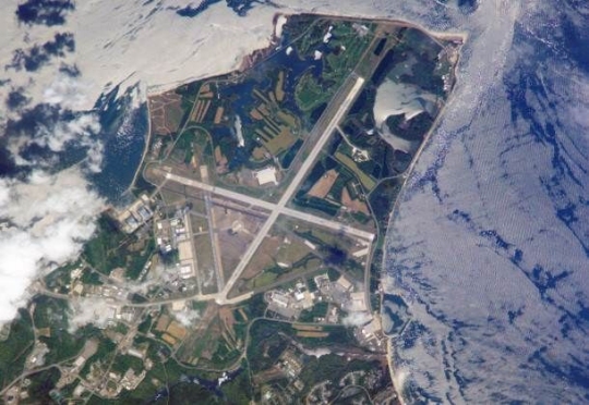 Aerial photo of Trapnell Field at NAS Patuxent River. (U.S. Navy Photo)