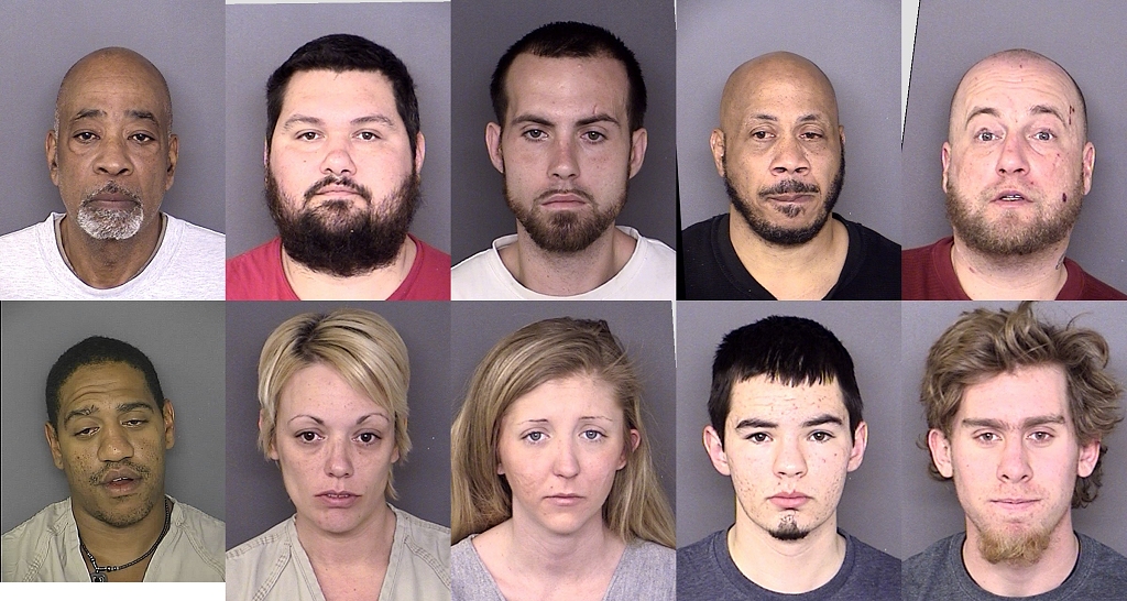 Top row, left to right: Robert Anthony Elam; Brian Alan Hicks; Patrick Shawn Daly; Patrick Leon Short; Geary Allen Bish. Bottom row: Delante Anthony Moore; Misty Marie Meads;  Melissa Jill Mirfield; Matthew William Baumann; and Philip Charles Weiser.