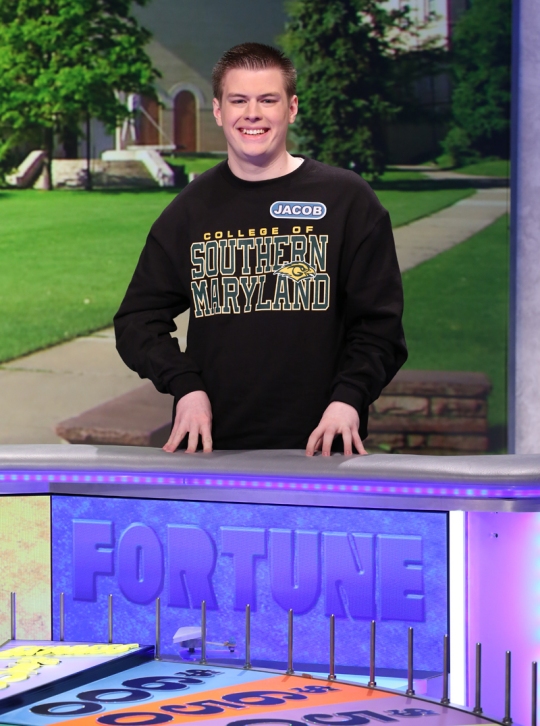 CSM computer science major Jacob Heddings, 19, of Charlotte Hall, will appear as a contestant on "Wheel of Fortune-College Edition" which airs on WJLA on March 31.