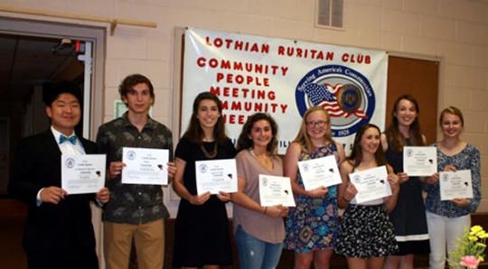 Recipients of a $1,000 scholarship awarded by the Lothian Ruritan Club. (Submitted photo)