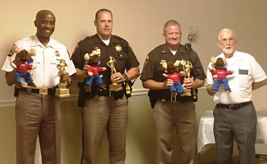 From left to right: Sheriff Troy Berry, Cpl. Gottschall, Officer Hooper, and Mr. Dean.