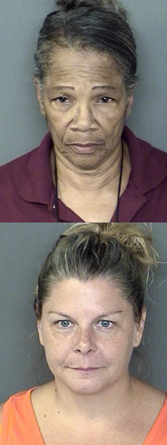 Greta Johnson, 65, of Chaptico and Michelle Dawn Bettencourt, 44, of Mechanicsville. (Booking photos via SMCSO)