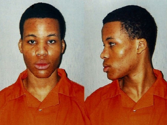 Booking photo for Lee Boyd Malvo, then 18. Taken on 09-NOV-2003 by City of Chesapeake Sheriff's Office.