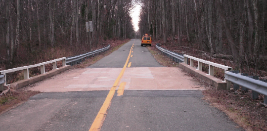 MDOT SHA photo: MD 224 (Riverside Road) Bridge over Thorne Gut Branch is being replaced in Nanjemoy, Charles County.