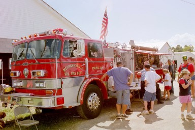 Mechanicsville VFD displaying the Stars and Stripes