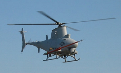 Fire Scout MQ-8B UAV makes first flight on 18 December 2006 in St. Inigoes, Maryland.