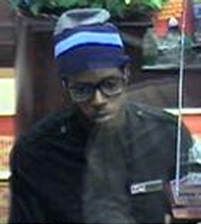 Bank surveillance photo of a man who robbed the Capital One branch in Dunkirk this morning.