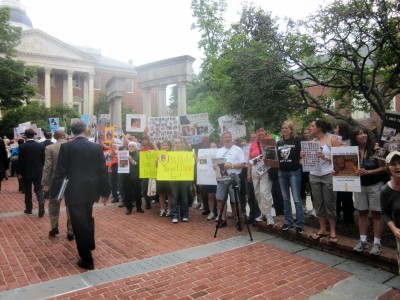 Marylanders aren't just upset about higher taxes. This group of protesters was in Annapolis to protest at the special session against a recent court decision that declared their pet dogs “inherently dangerous.” (Photo: MarylandReporter.com)