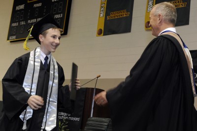 The spring 2013 commencement's youngest candidate for graduation is Stephan Wolski, 15, of Dunkirk, who earned an associate's degree in applied science and technology.