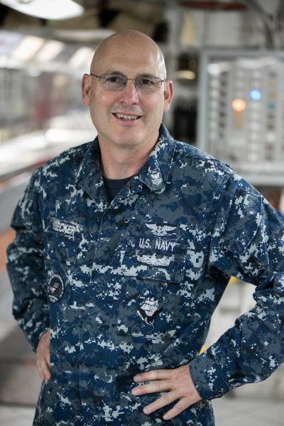 Petty Officer 1st Class James Kesecker is an aviation electronics technician aboard the San Diego-based ship. (Photo: USN)