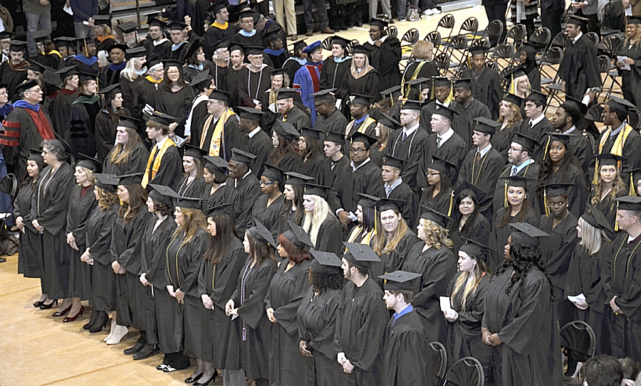 CSM students assembled at the La Plata campus for the school's 17th Winter Commencement on Jan. 21.