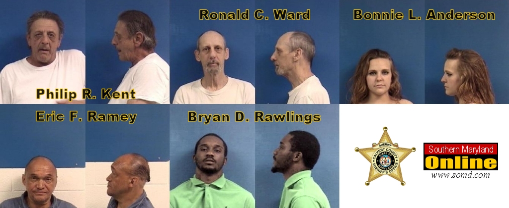 Top row: Philip R. Kent, 59, of Huntingtown; Ronald C. Ward, 60, of Churchton; Bonnie L. Anderson, 24, of Prince Frederick. Bottom row: Eric F. Ramey, 58, of Prince Frederick; Bryan D. Rawlings, 20, of Owings.