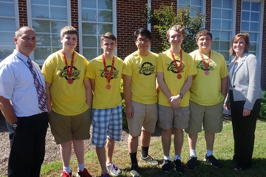 The Calvert County Public Schools (CCPS) Board of Education honored the Calvert High School VEX Robotics team for its many successes during the 2015-2016 school year.