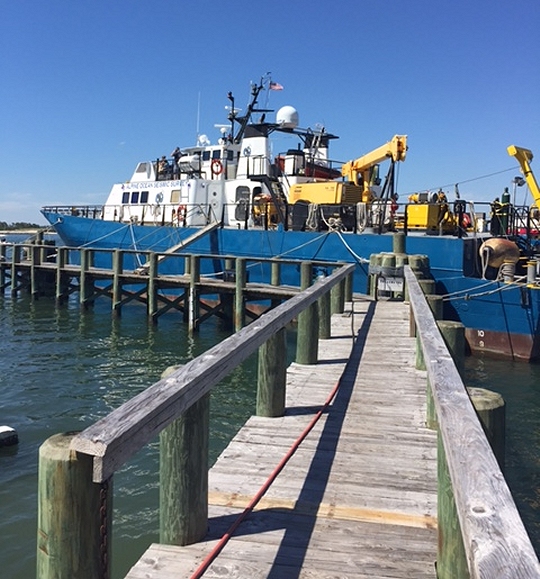 R/V Shearwater at dock in Ocean City, Md.