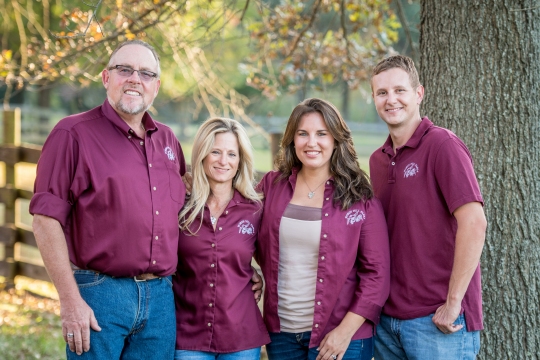 From left: Bob White (Partner & Winemaker), Susan Watson White (Owner Operator), Shelby Watson-Hampton (Partner & Marketing Director), and Wade B. Hampton II (Partner & Vineyard Manager). (Photo: Edwin Remsberg)