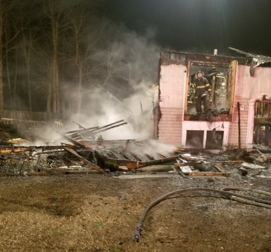 A 2 story, split foyer home, located at 35777 Aviation Yacht Club Road, Mechanicsville, St. Mary's County, caught fire on Thursday, December 28 around 2:53 a.m.
 (Photo: Office of the State Fire Marshal)