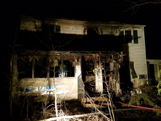 Unknown suspect(s) ignited multiple fires within the abandoned structure located at 100 North Solomons Island Road, Prince Frederick, Calvert County. (Photo: Office of the State Fire Marshal)