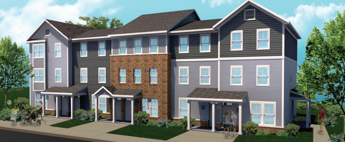 Artist's rendering of a unit at Patuxent Cove Apartments.