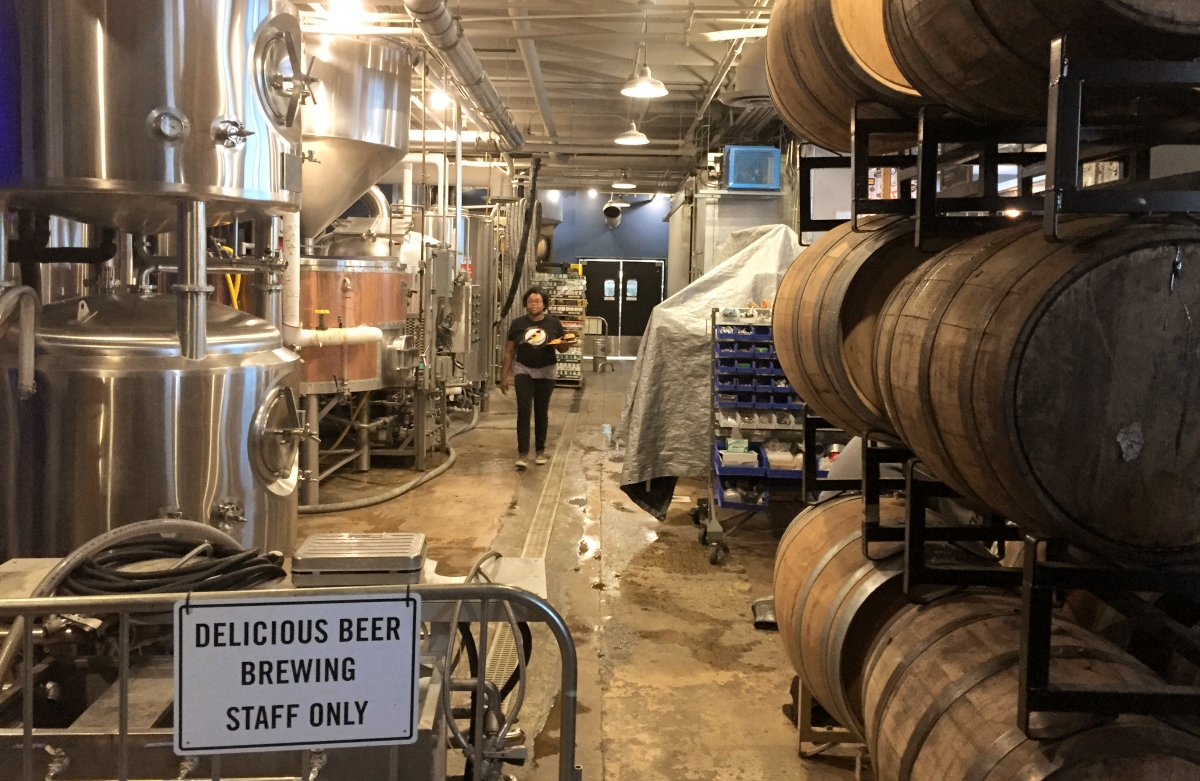 Part of the brewing operations at Denizens Brewing Co. in Silver Spring. (Photo: Timmy Chong)