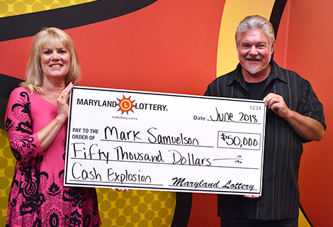 Mark Samuelson from Waldorf won $50,000 twice in four years. His wife Daryl joined him