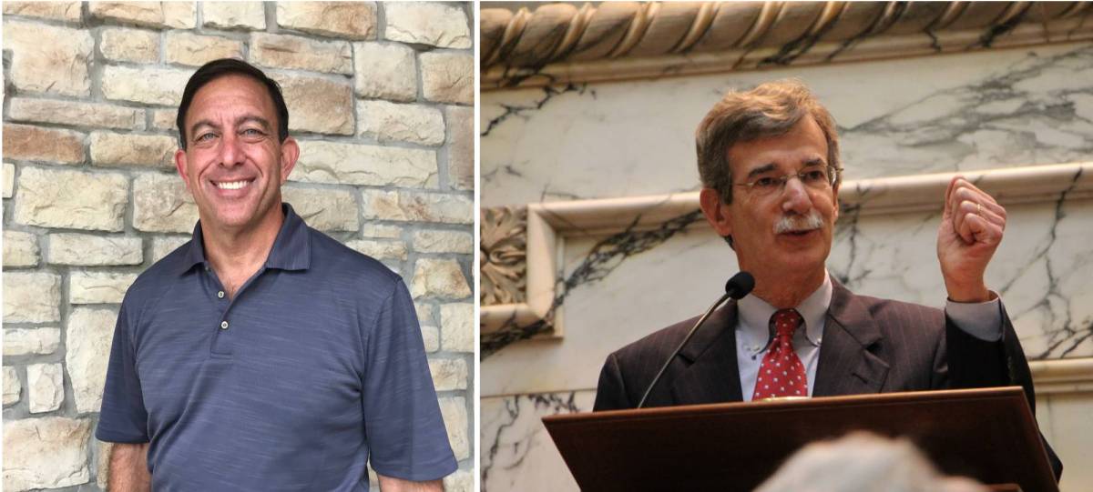 Republican and political newcomer Craig Wolf on left, incumbent Brian Frosh, a Democrat, on right. (Wolf photo: Savannah Williams; Frosh photo courtesy of Maryland Office of the Attorney General)