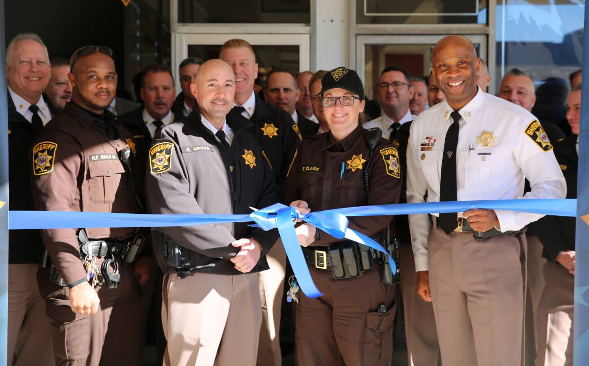 On December 18, Charles County Sheriff Troy D. Berry, along with command staff and employees assigned to District II, hosted a ribbon-cutting ceremony for the opening of the Agency's new District II station located in the Bryans Road Shopping Center at 3099 Marshall Hall Road in Bryans Road. (Submitted photo)