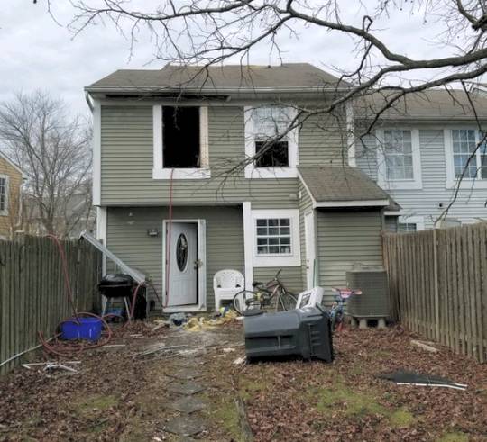 A fire at this house in the 4000 block of Blue Bird Drive in Waldorf Sunday concluded with a fourteen-year-old male being charged with arson.
