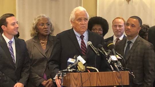 Maryland Senate President Thomas V. "Mike" Miller Jr. announced at a news conference in Annapolis on Oct. 24, 2019, that he will step down as the chamber's leader after more than three decades at the position, while remaining a state senator. (Photo: Elliott Davis)
