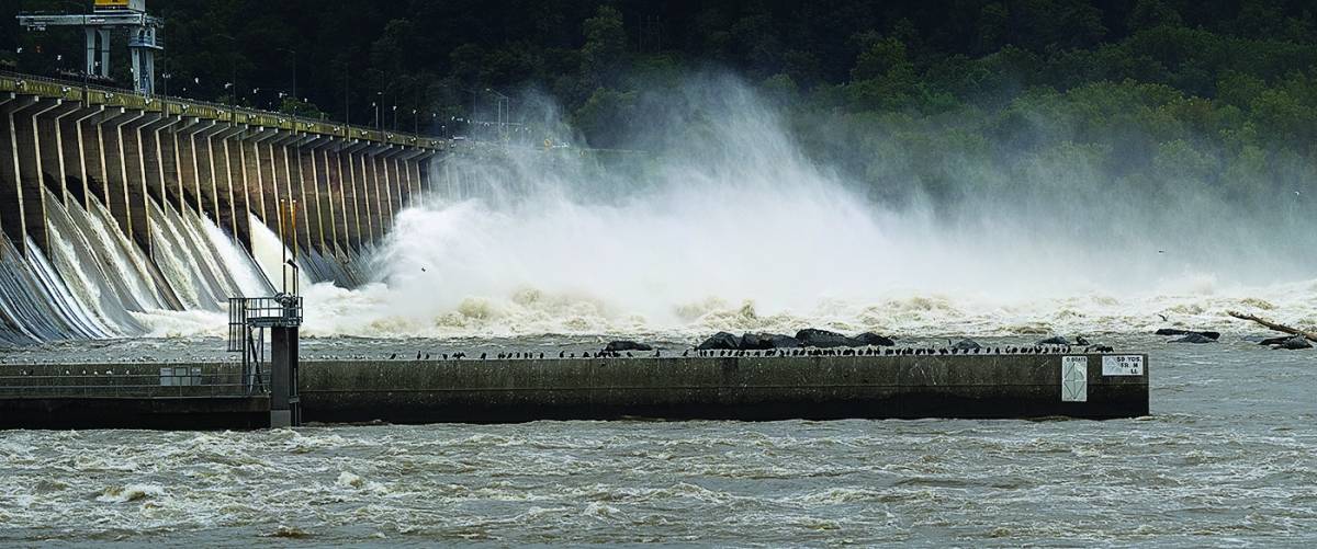 Conowingo Dam's diminished ability to trap nutrients and sediment coming down the Susquehanna River means greater pollution reductions will be needed to complete cleanup of the Chesapeake Bay. (Dave Harp)